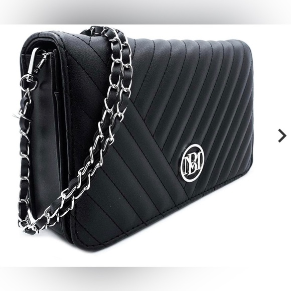 Badgley Mischka Handbags - Women’s Crossbody Bag Studio Badgley Mischka Bag Black Vegan Leather AUTHENTIC